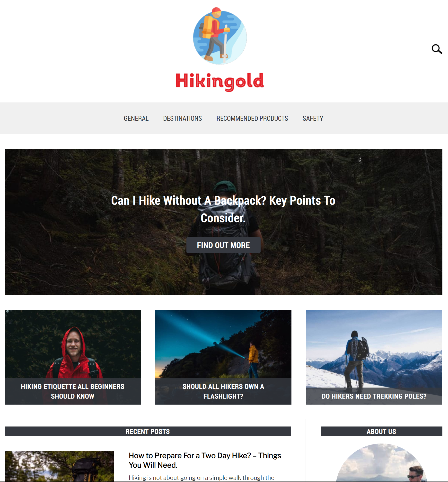 Hikingold Website